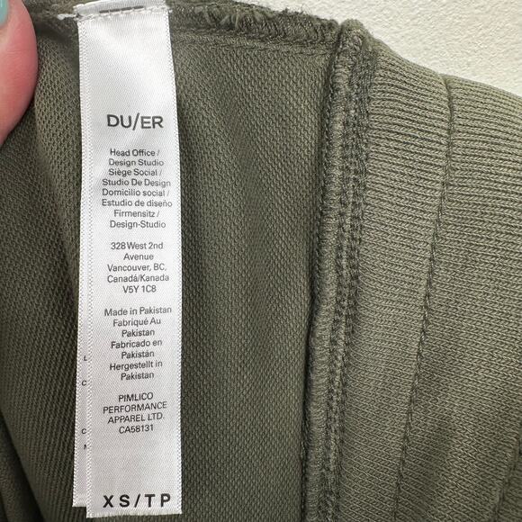 DU/ER No Sweat Everyday Shorts Drawstring Olive Women's XS Outdoor Active Hiking - Picture 7 of 10